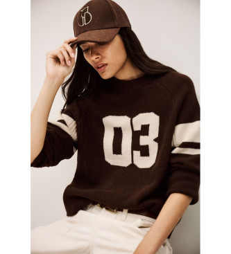 BA&SH Camisola Cobe castanha