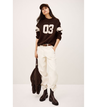 BA&SH Camisola Cobe castanha
