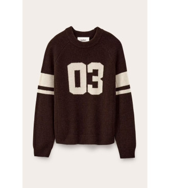 BA&SH Camisola Cobe castanha