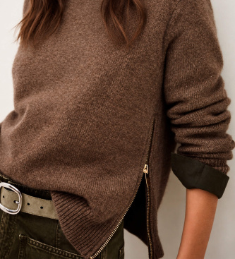 BA&SH Cheyla Kaschmirpullover braun