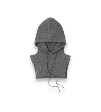 BA&SH Cagoule en cachemire Cadetto gris
