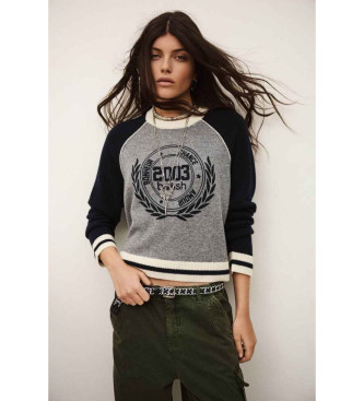 BA&SH Sporty cashmere jumper Collette grey