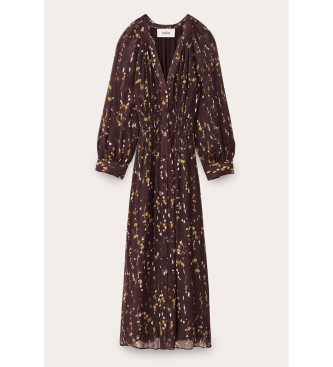 BA&SH Robe brune Karla