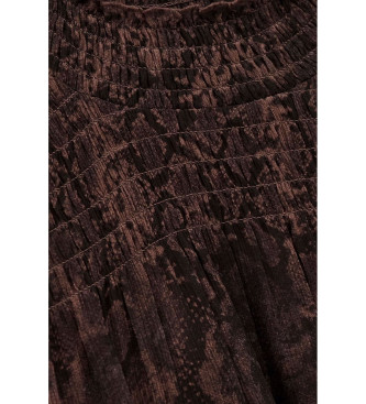 BA&SH Midikleid Tany braun