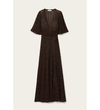 BA&SH Vestido Midi Weena marrón