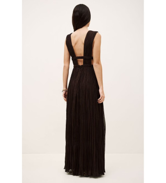 BA&SH Brązowa sukienka Tania