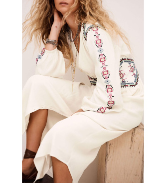 BA&SH Abito Tina, bianco sporco