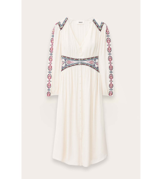 BA&SH Abito Tina, bianco sporco