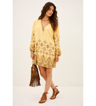 BA&SH Vestido Zola amarillo