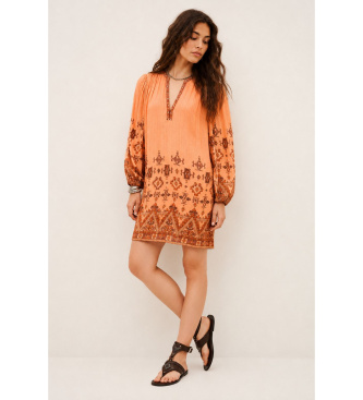 BA&SH Vestido Zola naranja