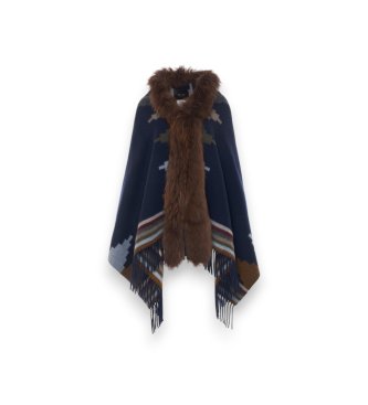 Bazar Deluxe Blauer Stola-Poncho