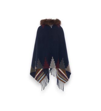 Bazar Deluxe Blauer Stola-Poncho