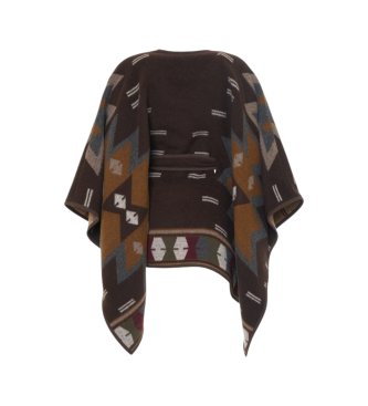 Bazar Deluxe Poncho mit braunem Muster