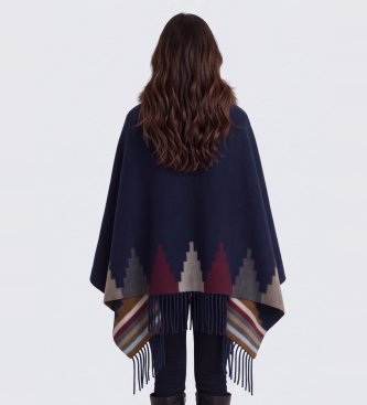 Bazar Deluxe Blauer Stola-Poncho