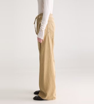 Bellerose Calça Pearcy62 veludo cotelê bege