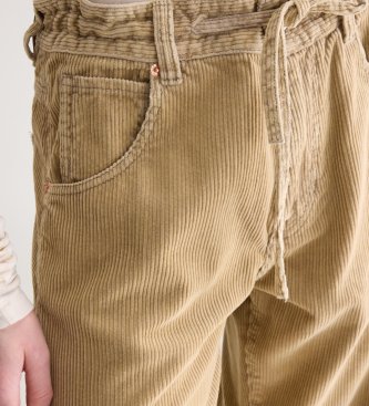 Bellerose Calça Pearcy62 veludo cotelê bege