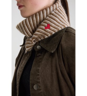 Bellerose Fular Dusol a rayas beige