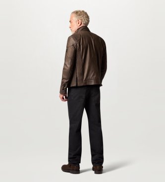 Belstaff Nubuck-Lederjacke Gangster braun