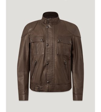 Belstaff Nubuck-Lederjacke Gangster braun