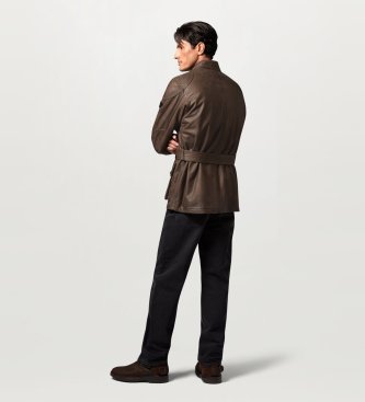 Belstaff Trialmaster Panther Nubuck Lederjacke braun