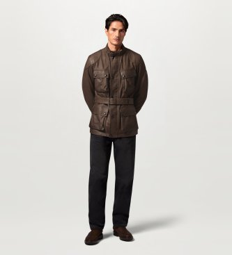 Belstaff Trialmaster Panther Nubuck Lederjacke braun