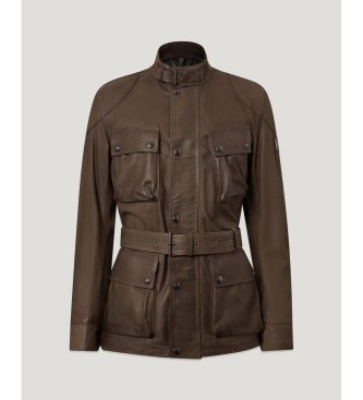 Belstaff Trialmaster Panther Nubuck Lederjacke braun
