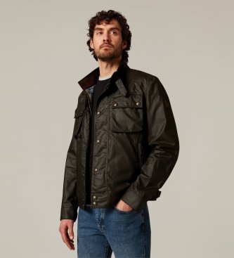 Belstaff Jaqueta Racemaster verde oliva desgastado