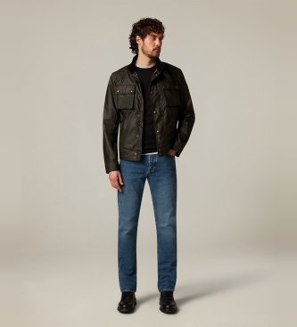 Belstaff Jaqueta Racemaster verde oliva desgastado