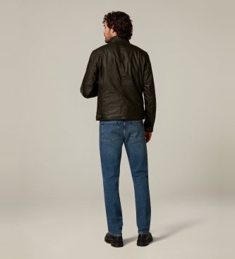 Belstaff Jaqueta Racemaster verde oliva desgastado