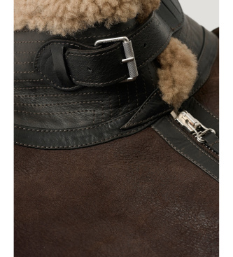 Belstaff Veste en cuir Winterbrook marron