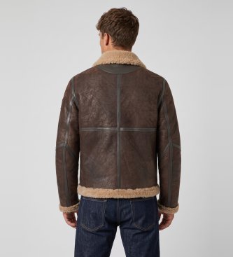 Belstaff Veste en cuir Winterbrook marron