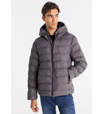 Bendorff Cappotto imbottito con cappuccio grigio