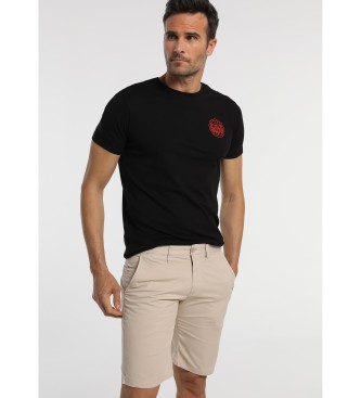 Bendorff Osnovne bermuda hlače Chino + logotip | Regular Fit - srednje rjava