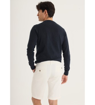 Bendorff Slim bermuda hlače Chino - srednji pas, priložnostni slog, bele barve