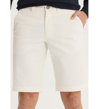 Bendorff Chino Slim Bermuda Shorts - Medium Waist Casual Style white