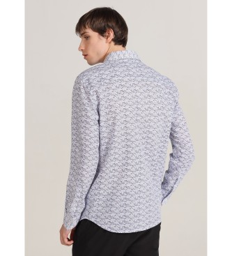 Bendorff Long sleeve poplin shirt with blue mini print