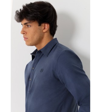 Bendorff BENDORFF - Camisa bsica de manga comprida com elstico em azul-marinho