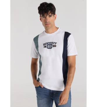 Bendorff T-shirt korte mouw wit blokpatroon