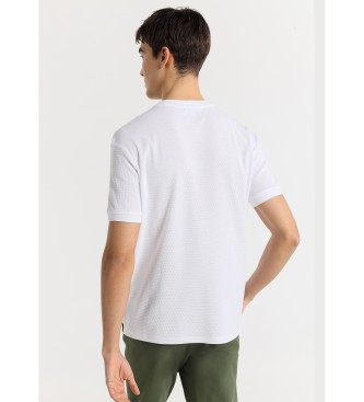 Bendorff Weies Basic-T-Shirt mit kurzen rmeln aus Jacquard-Strick