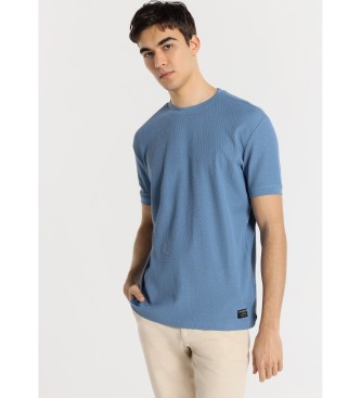 Bendorff Basic short sleeve jacquard woven T-shirt blue