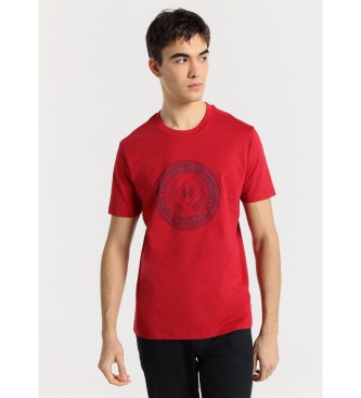 Bendorff Basic T-shirt met korte mouwen en rood geborduurd logo