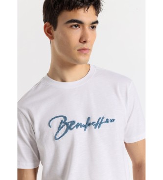 Bendorff T-shirt a manica corta con logo in ciniglia bianca