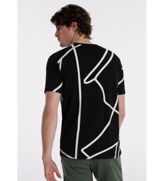 Bendorff T-shirt de manga curta com estampado preto