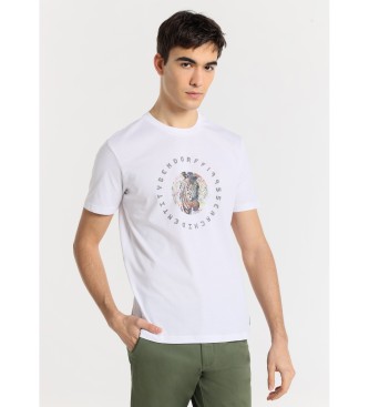 Bendorff Kortrmad t-shirt med zebramnster - vit