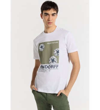 Bendorff T-shirt  manches courtes avec graphisme de feuilles blanches
