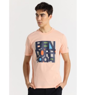 Bendorff T-shirt met korte mouwen en roze veelkleurige afbeeldingen