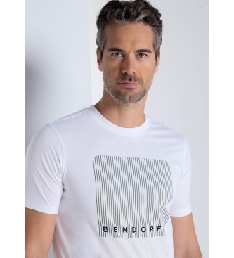 Bendorff Camiseta de manga corta grafica con bordado blanco