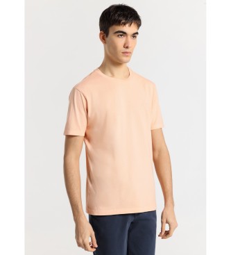 Bendorff Effen T-shirt met korte mouwen van overdye stof roze