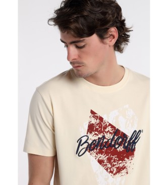 Bendorff T-shirt de manga curta com colarinho de caixa branca