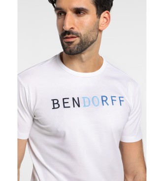 Bendorff T-shirt bianca ricamata